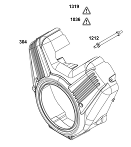 Blower Housing Group Diagram and Parts List for 61H277-0107-E1 400000 - 699999 Briggs and Stratton Engine
